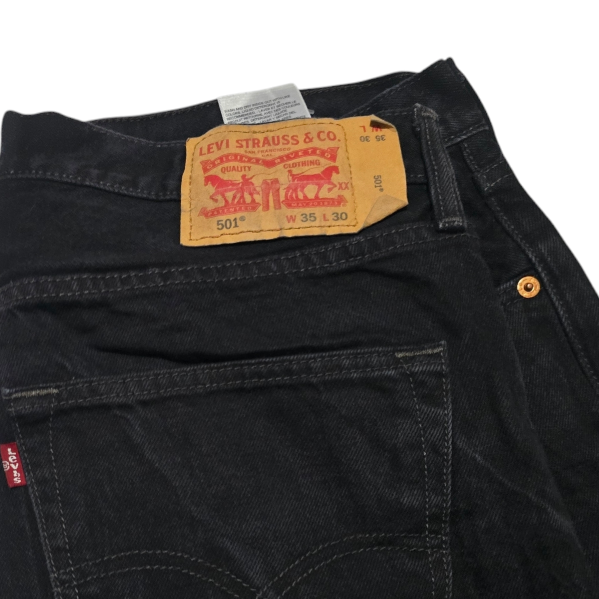 Pantalon Levis 501 35x30 Recto Negro