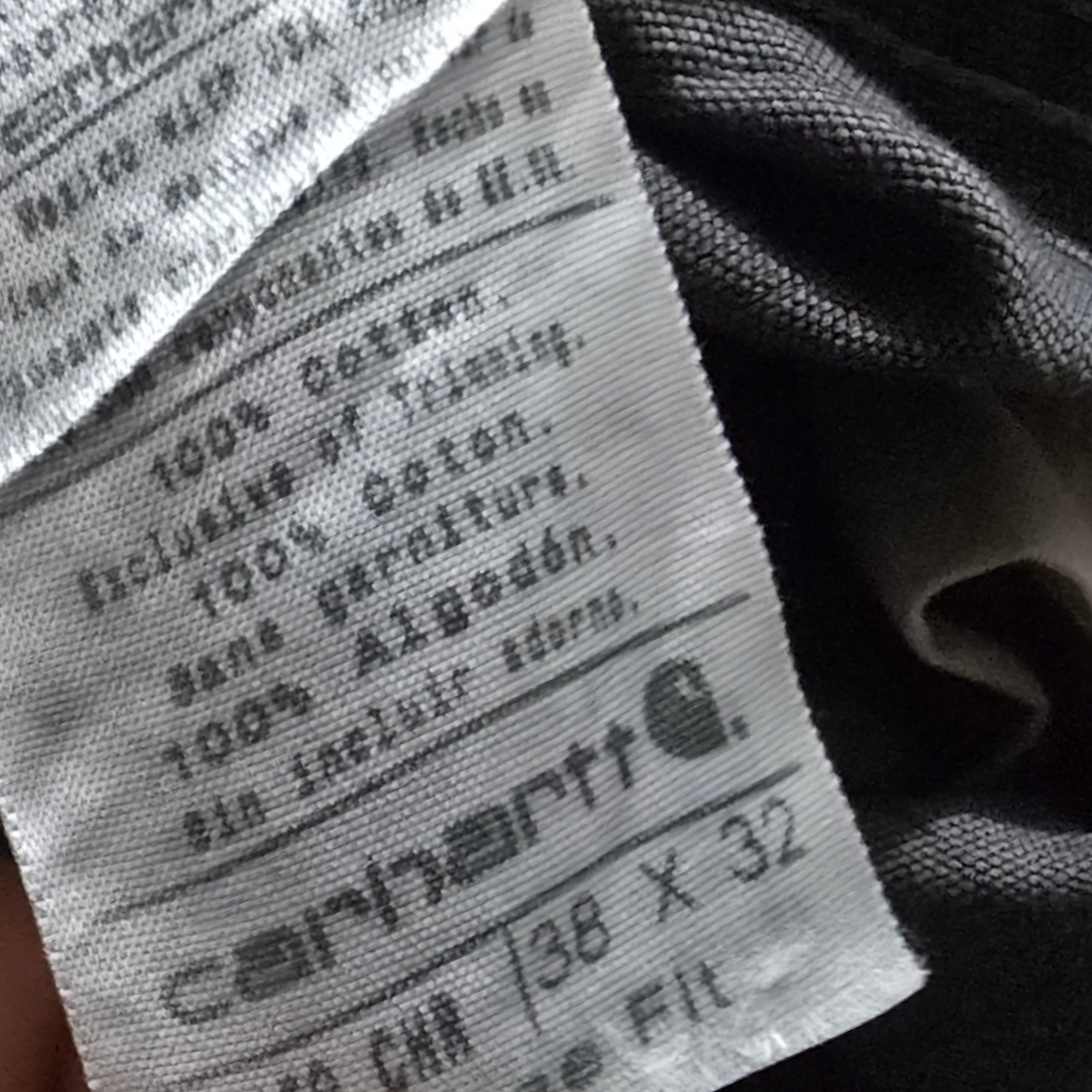 Pantalon Carhartt 38x32 Gris Deslavado