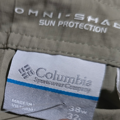 Pantalon Convertible Columbia 38x32 Omnishade Cafe