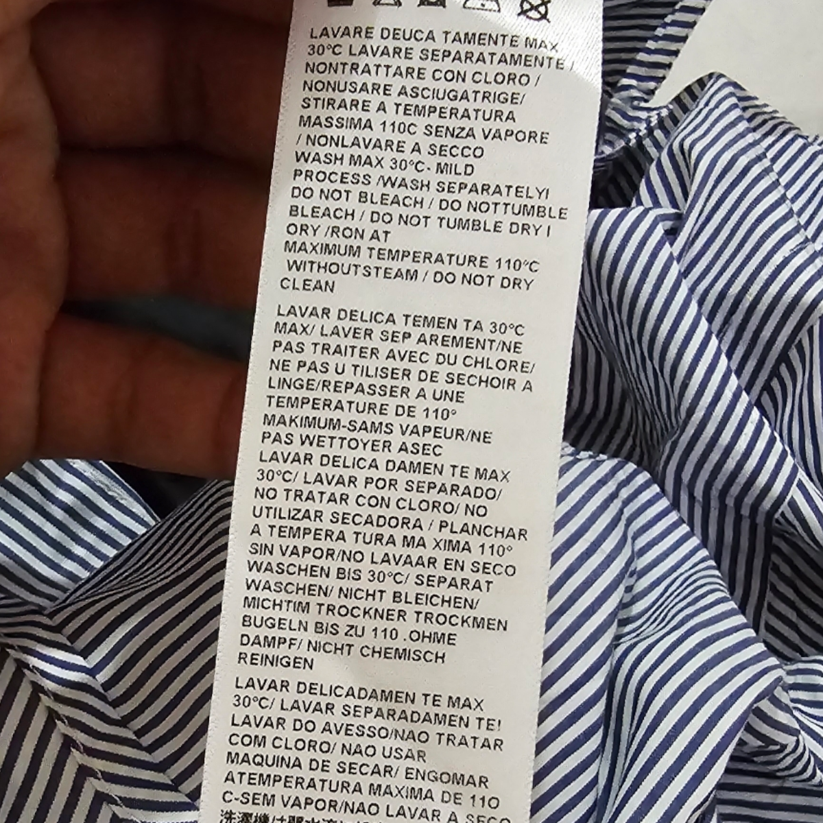 Camisa Balenciaga Xgrande Xl Azul Lineas Blancas