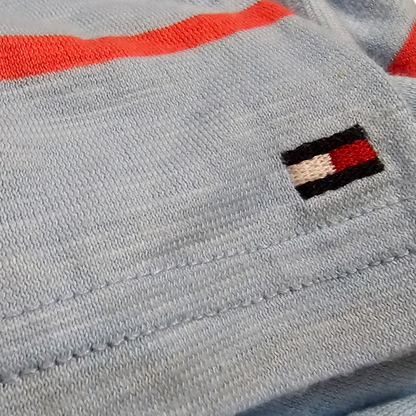 Playera Polo Tommy Hilfiger Xgrande Xl Azul Lineas