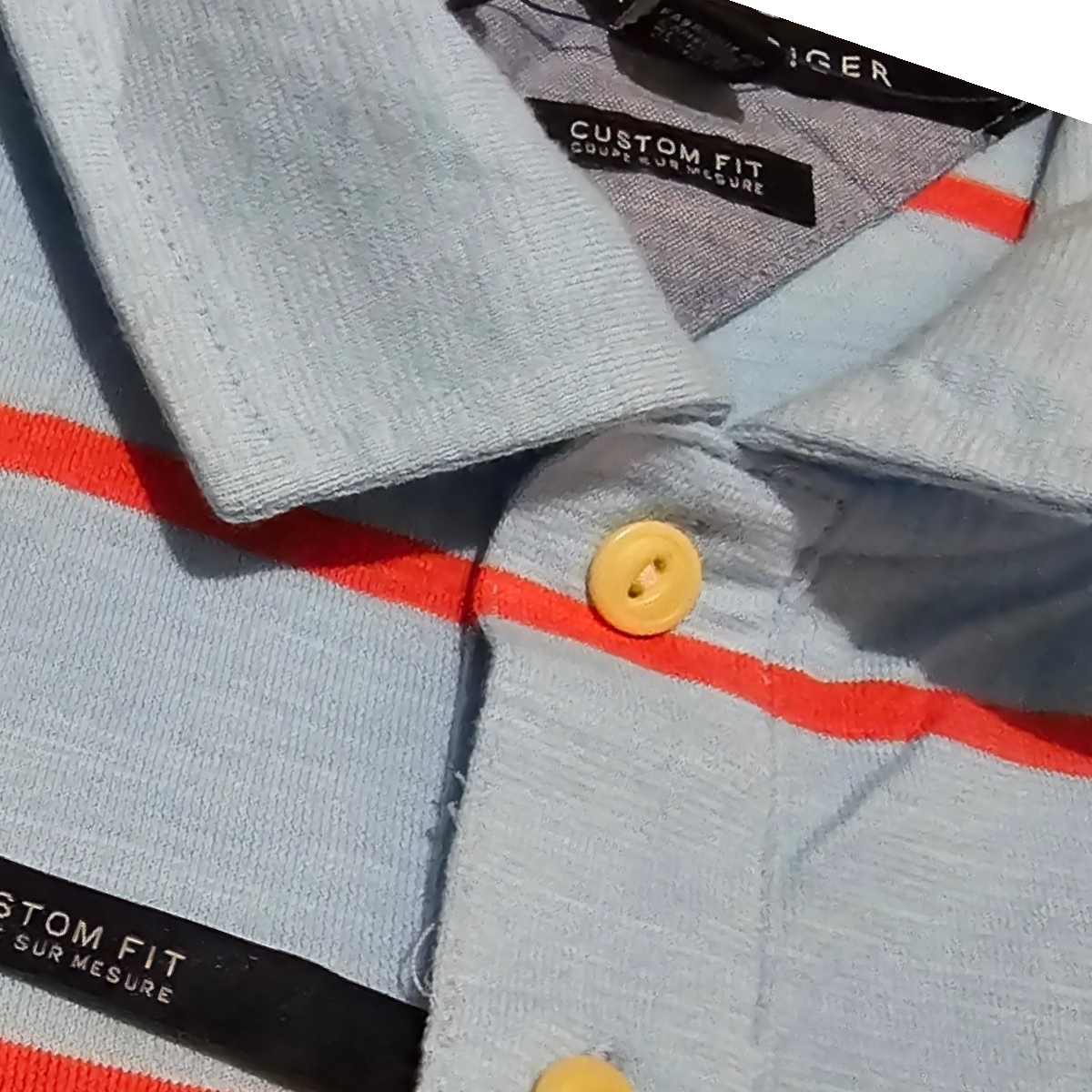 Playera Polo Tommy Hilfiger Xgrande Xl Azul Lineas