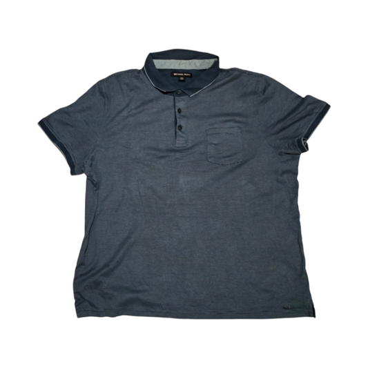 Playera Polo Michael Kors 2xl Azul Lineas