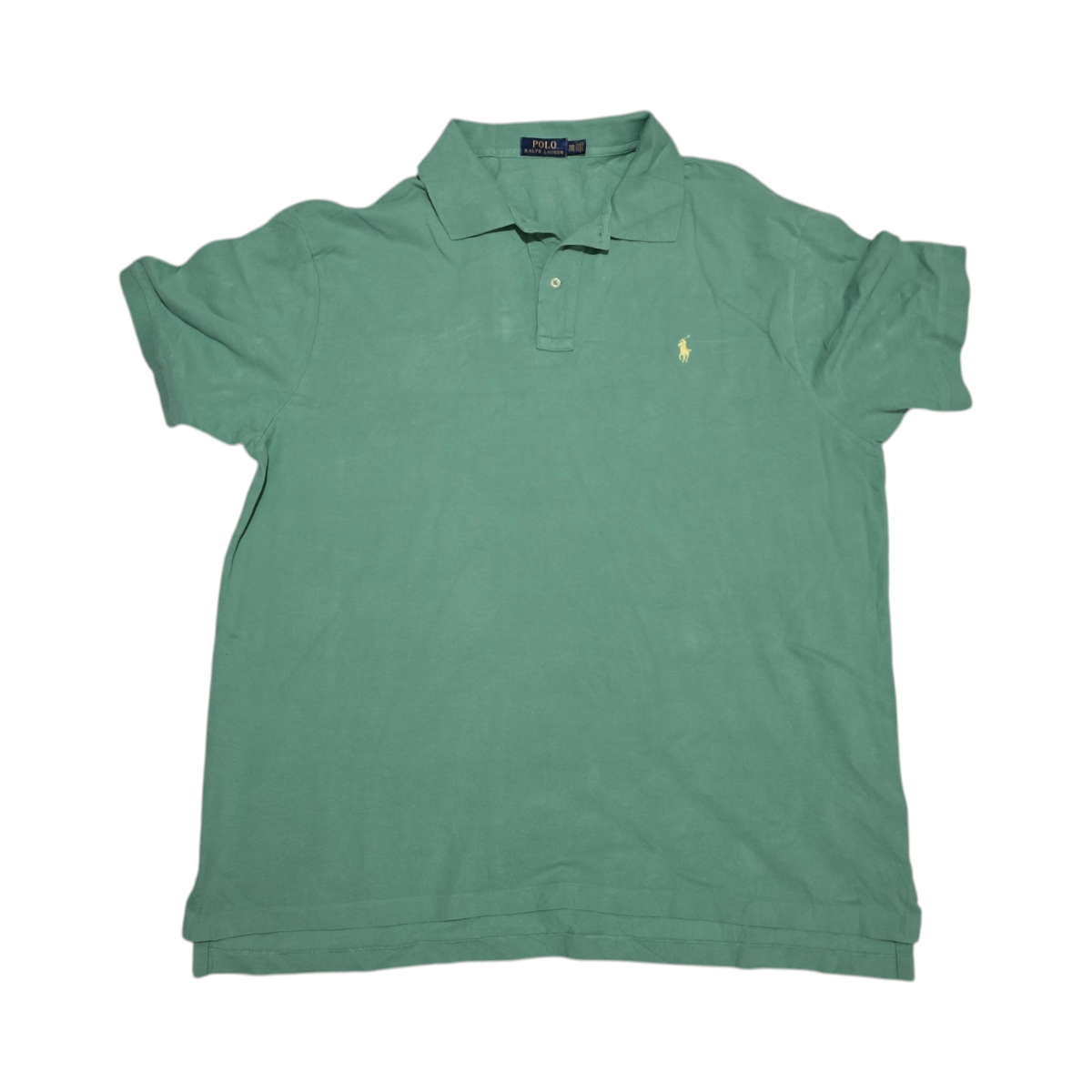 Playera Polo Ralph Lauren 2xl Verde Pony Amarillo