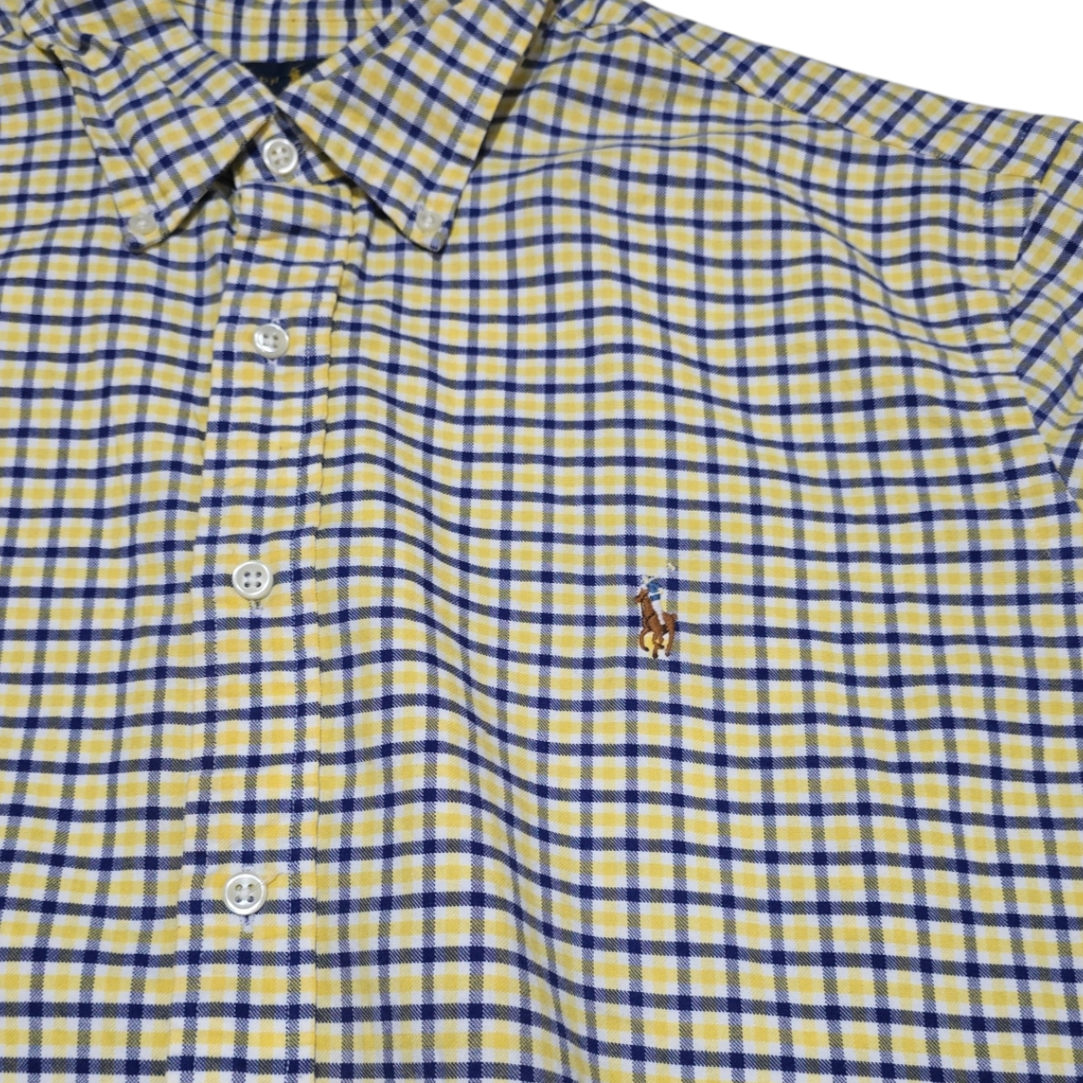 Camisa Ralph Lauren 2xl Cuadro Amarillo Pony Colores