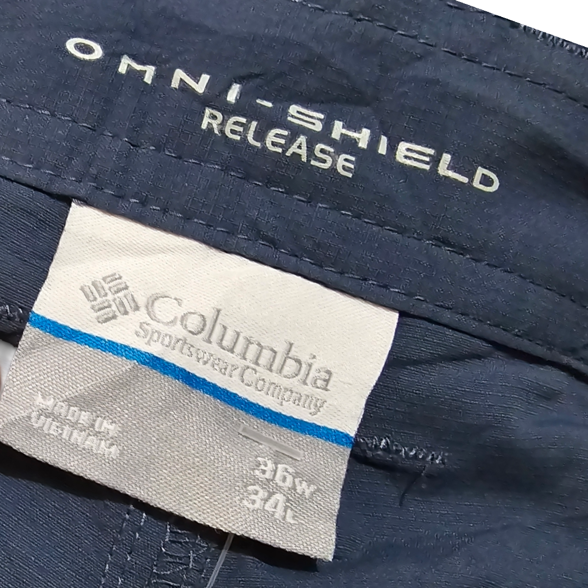 Pantalon Convertible Columbia 36x34 Azul