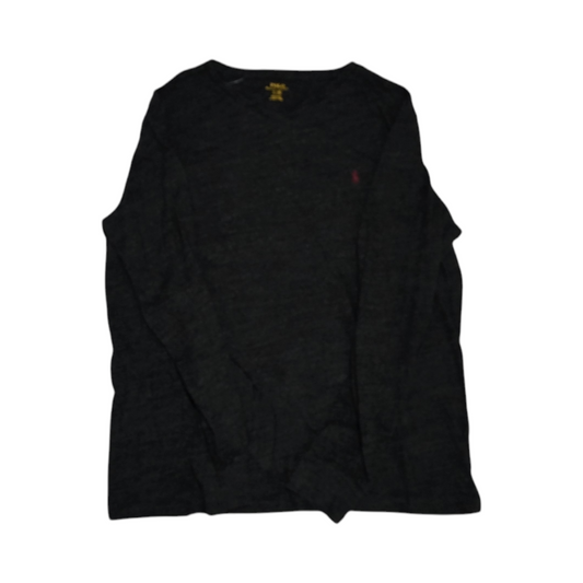 Playera Manga Larga Ralph Lauren Grande Gris Pony Vino