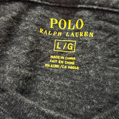 Playera Manga Larga Ralph Lauren Grande Gris Pony Vino