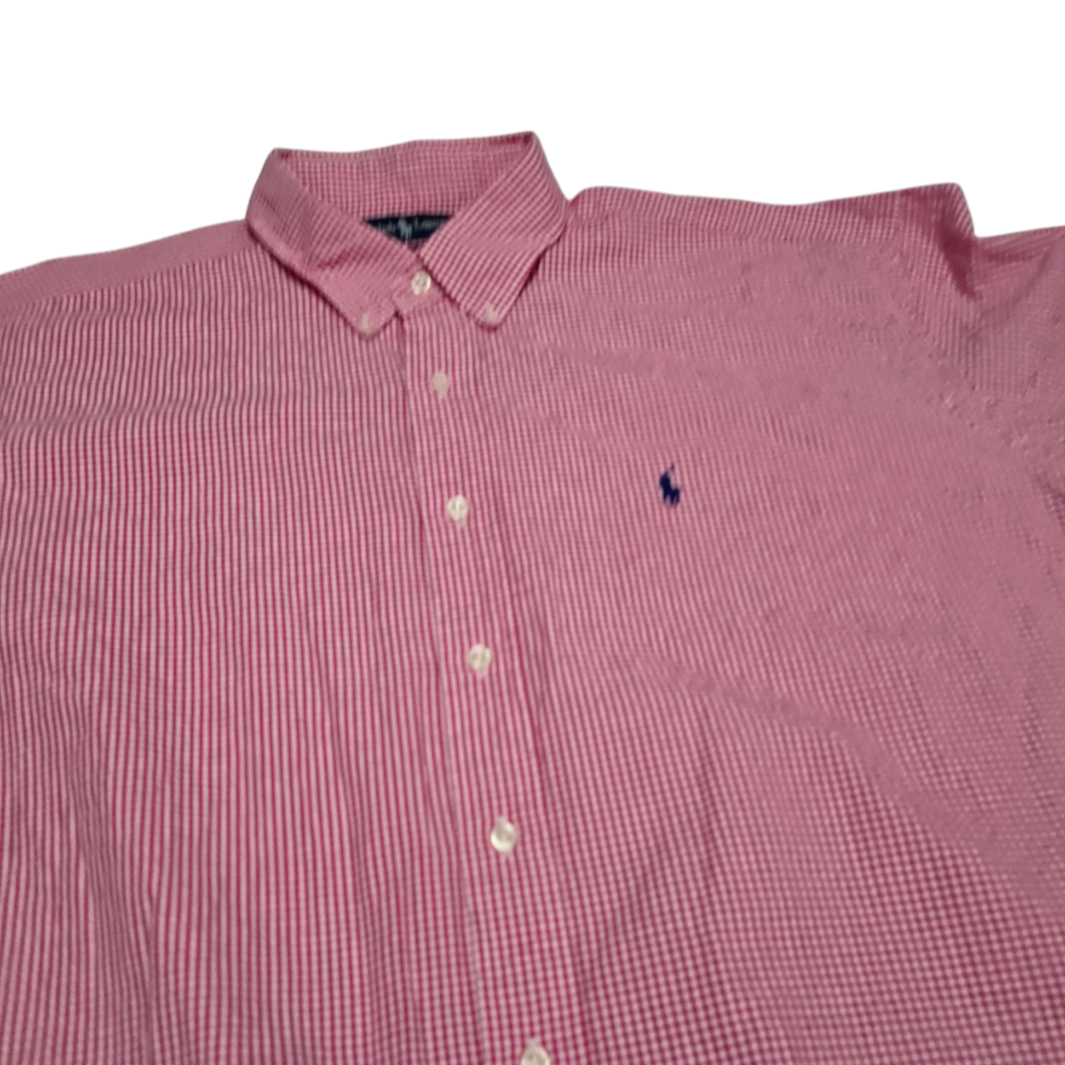 Camisa Manga Corta Ralph Lauren 2xl Blake Cuadro Rosa