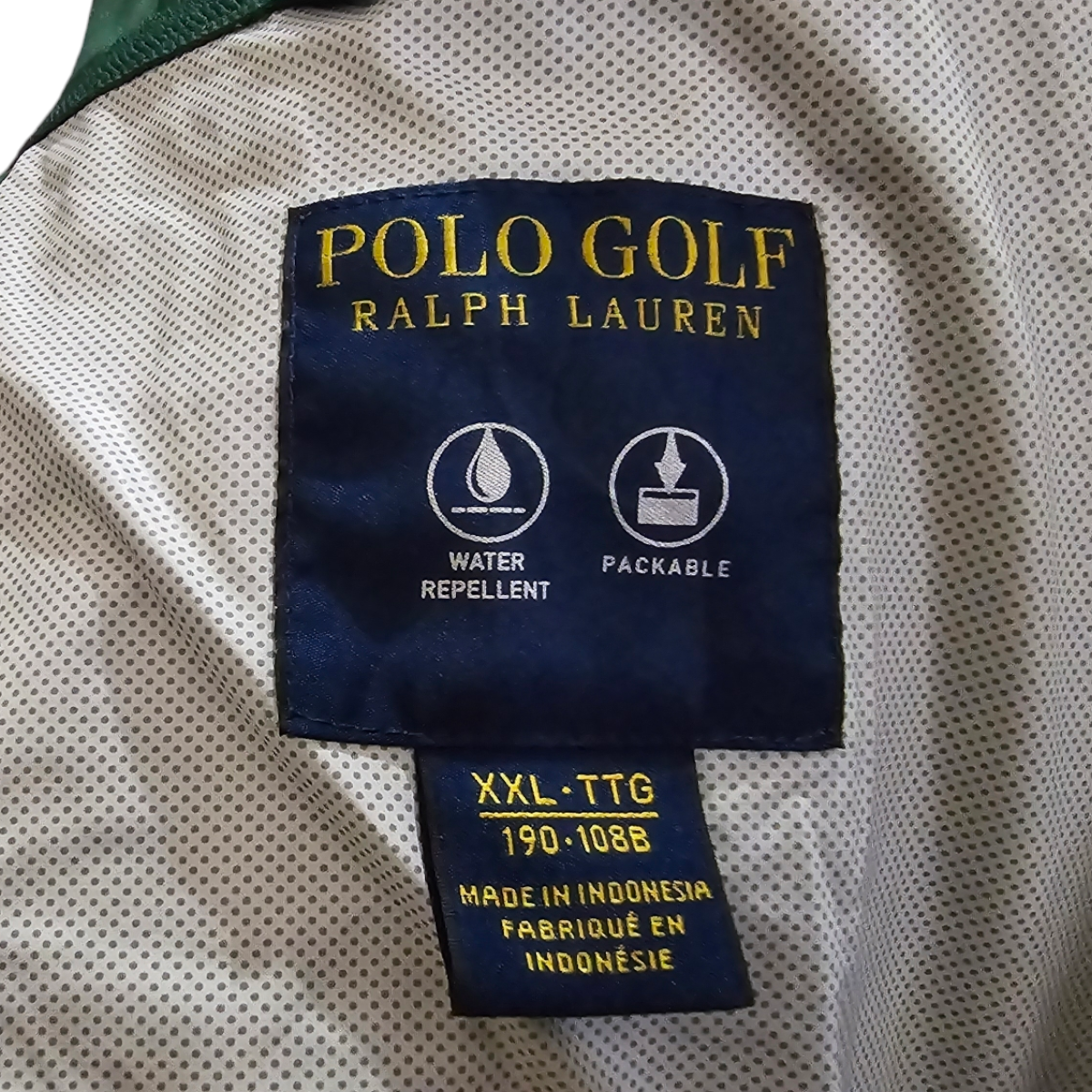 Chamarra Ligera Ralph Lauren 2xl Verde Resistente Agua