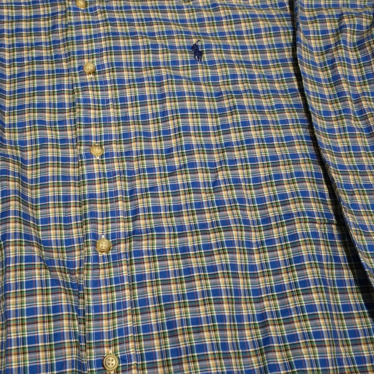 Camisa Ralph Lauren 2xl Cuadro Azul Y Verde