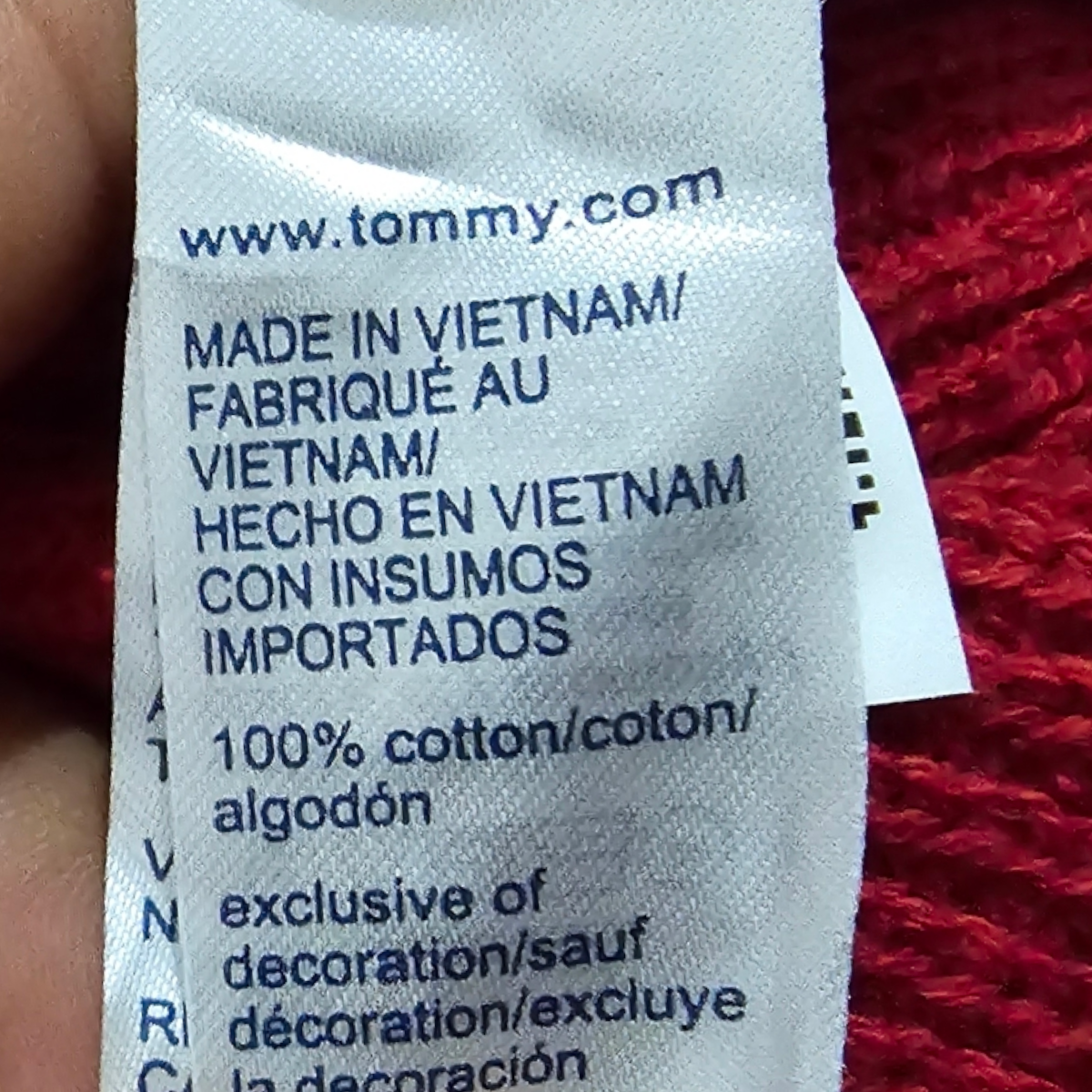Sueter Tommy Hilfiger Mediana M Rojo Cuello Alto