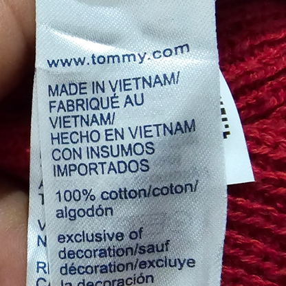 Sueter Tommy Hilfiger Mediana M Rojo Cuello Alto