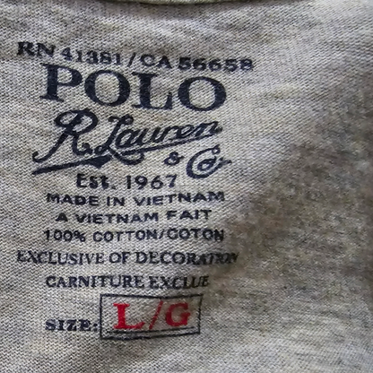 Playera Manga Corta Ralph Lauren Grande L Gris