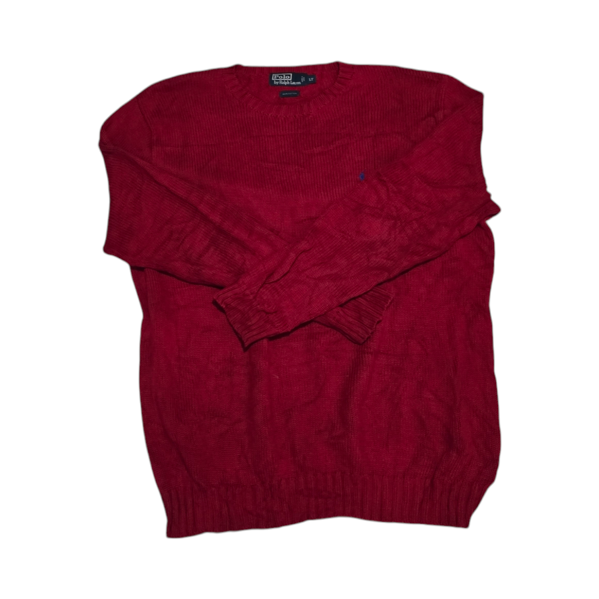 Sueter Ralph Lauren Grande L Alto Rojo Pony Azul
