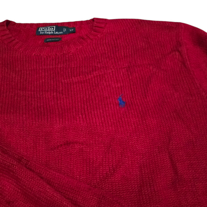 Sueter Ralph Lauren Grande L Alto Rojo Pony Azul