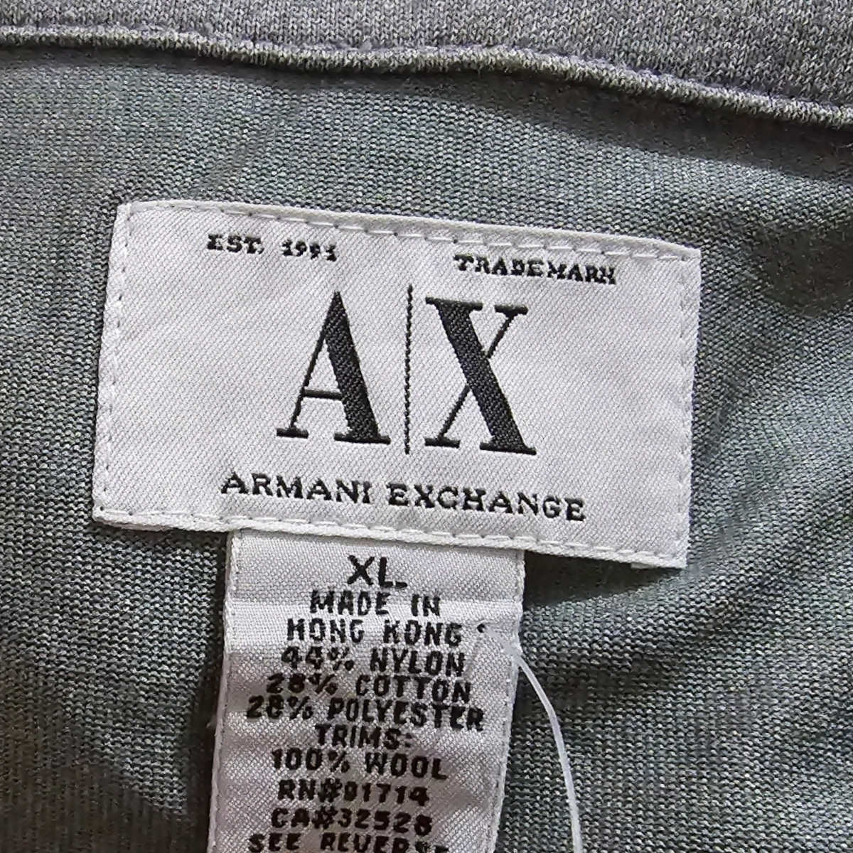 Sueter Armani Exchange Xgrande Xl Gris Vintage