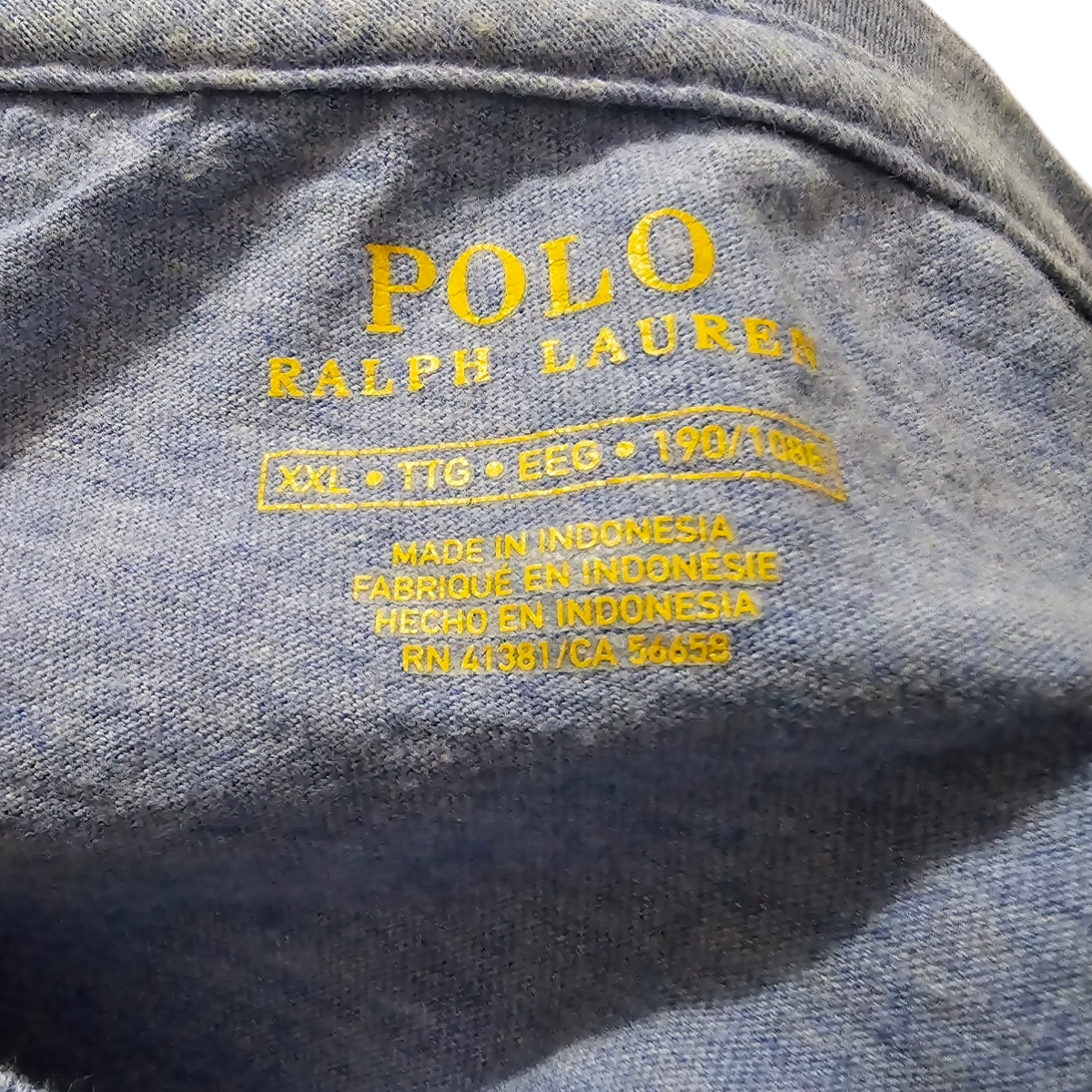 Playera Ralph Lauren 2xl Azul Claro