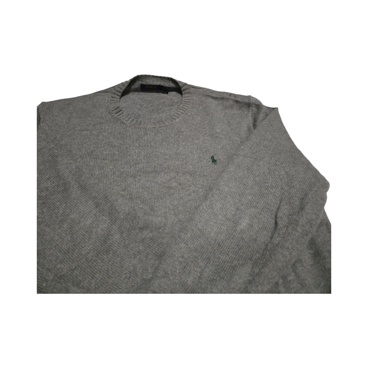 Sueter Ralph Lauren 2xl Gris Pony Verde