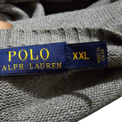 Sueter Ralph Lauren 2xl Gris Pony Verde