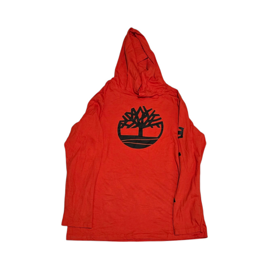 Playera Con Gorro Timberland Xl 18-20 Naranja (Usado)