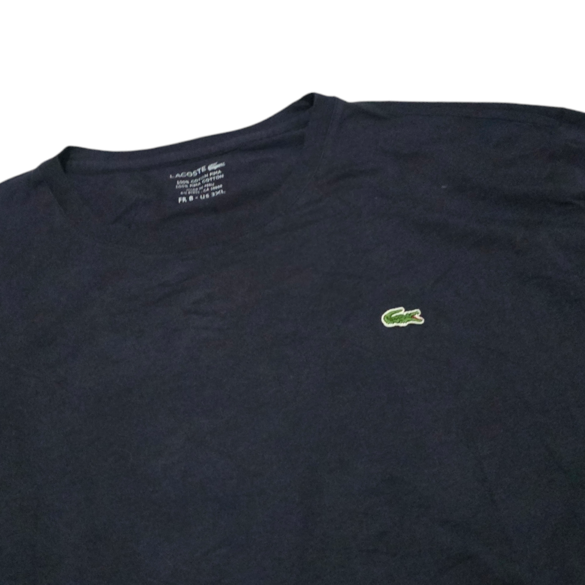 Playera Lacoste 3xl Azul Fr8 (Usado)