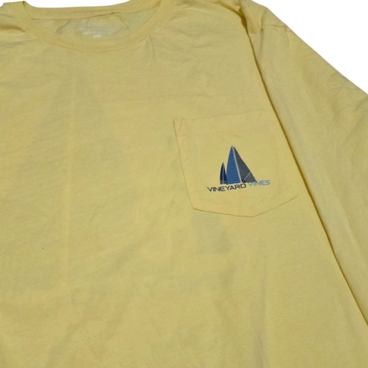 Playera Manga Larga Vineyard Vines 2xl Amarillo (Usado)