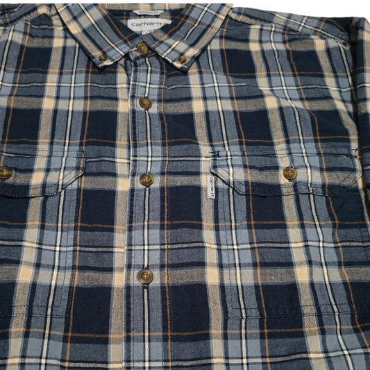 Camisa Carhartt Xgrande Xl Cuadro Azul Relaxed Fit (Usado)