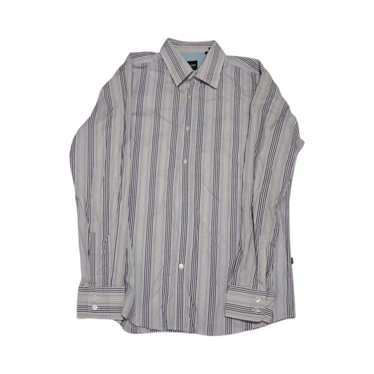 Camisa Boss Grande L Regular Fit Lineas Morado