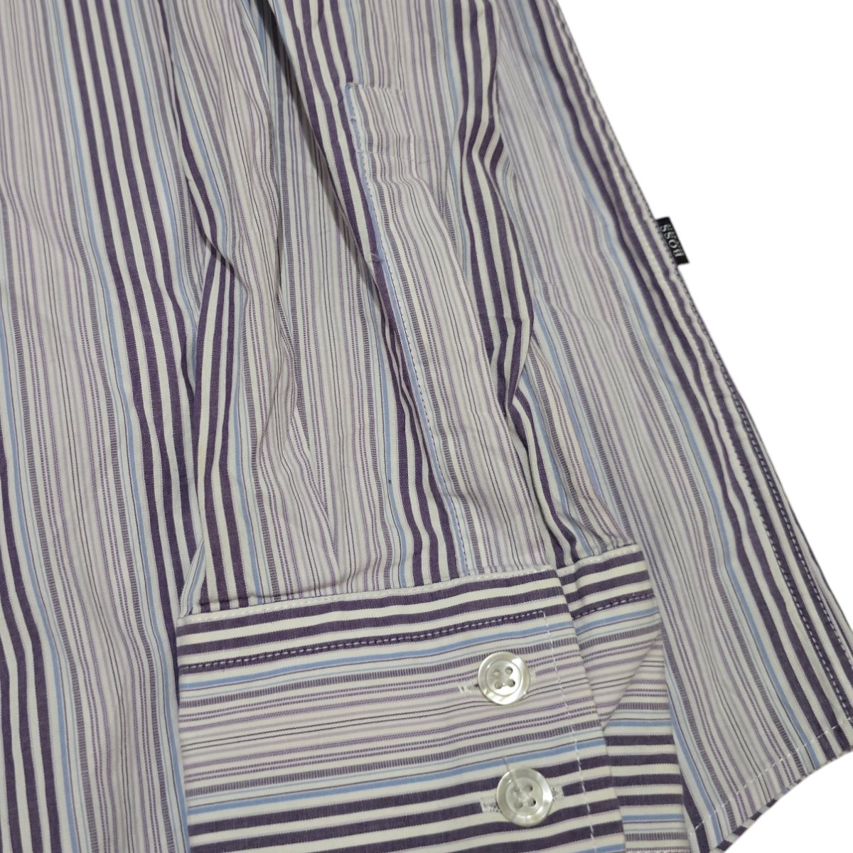 Camisa Boss Grande L Regular Fit Lineas Morado