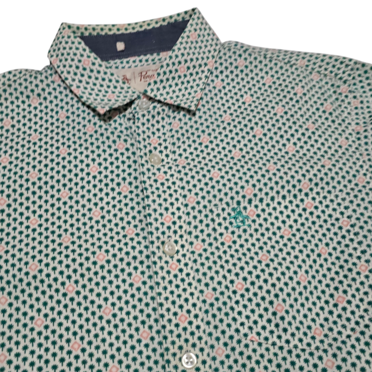 Camisa Manga Corta Penguin Chico S Verde
