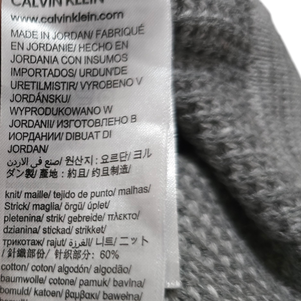 Sueter Calvin Klein Talla Xl Color Gris