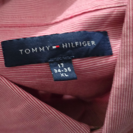 Camisa Tommy Hilfiger Xgrande 17 34-35 Linea Rosa