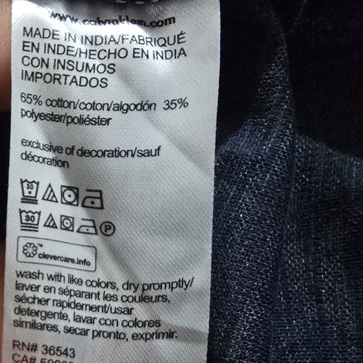 Sueter Calvin Klein Grande L Azul Cuello Redondo