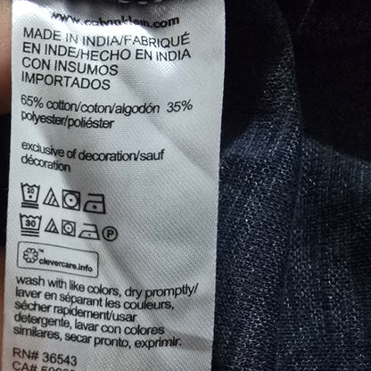 Sueter Calvin Klein Grande L Azul Cuello Redondo