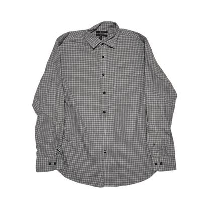 Camisa Banana Republic Grande L Slimfit Gris Luxe Flannel