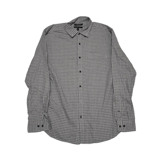 Camisa Banana Republic Grande L Slimfit Gris Luxe Flannel