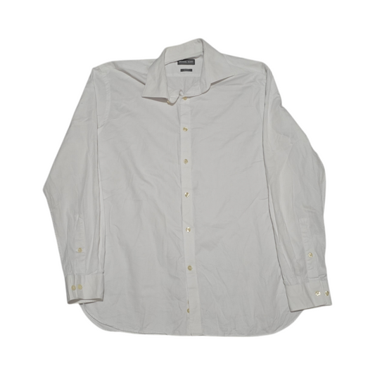 Camisa Michael Kors Grande L 16 1/2 34-35 Slimfit Blanca