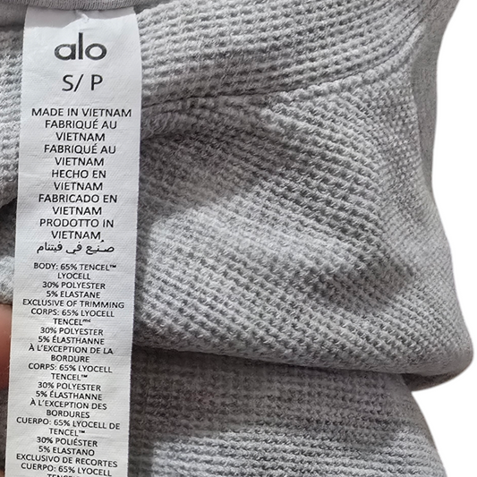 Playera Manga Larga Alo Yoga Chico S Gris