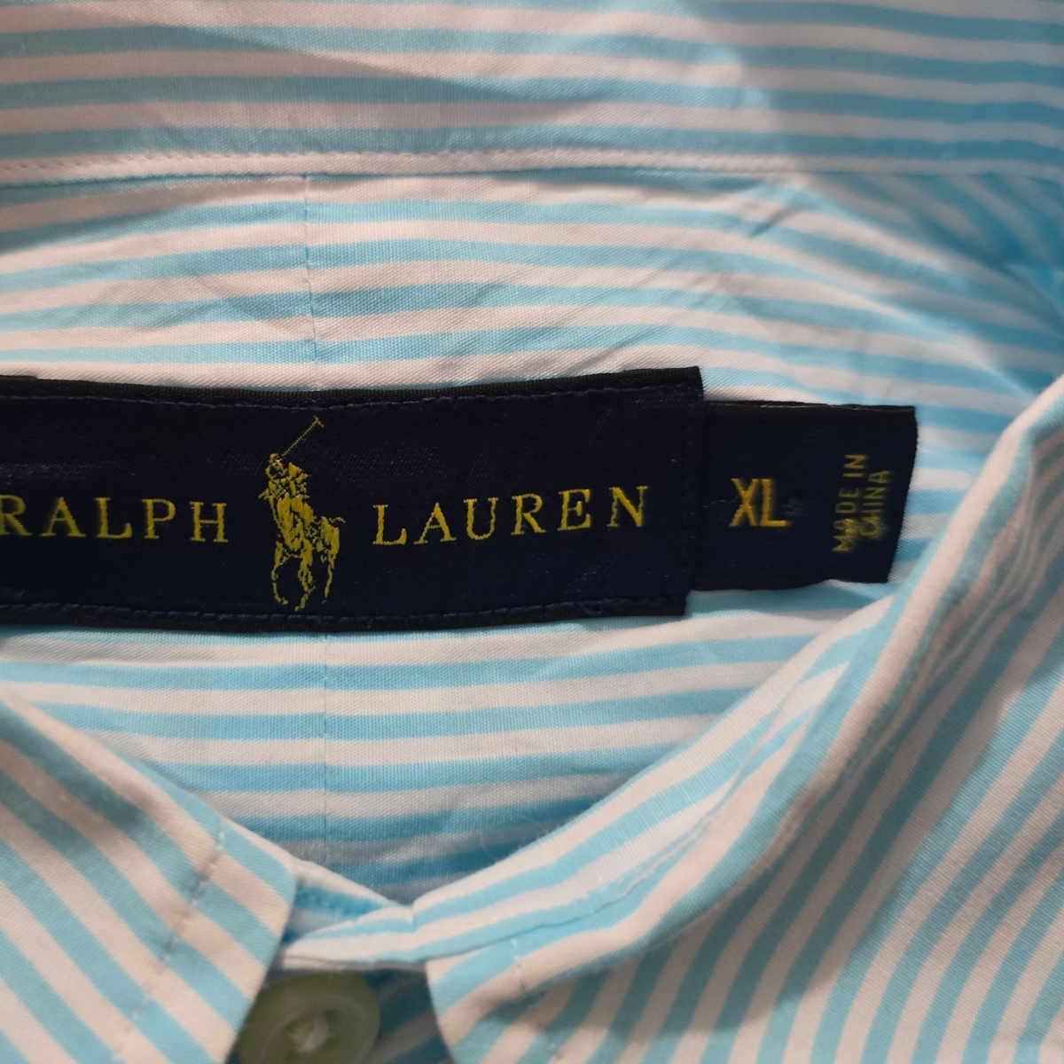Camisa Ralph Lauren Extra Grande Xl Azul Rayas