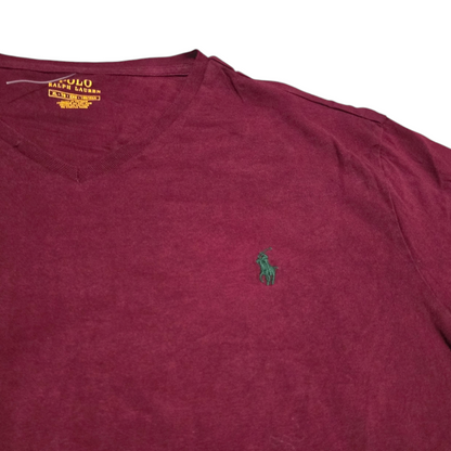 Playera Ralph Lauren Xgrande Xl Vino Pony Verde