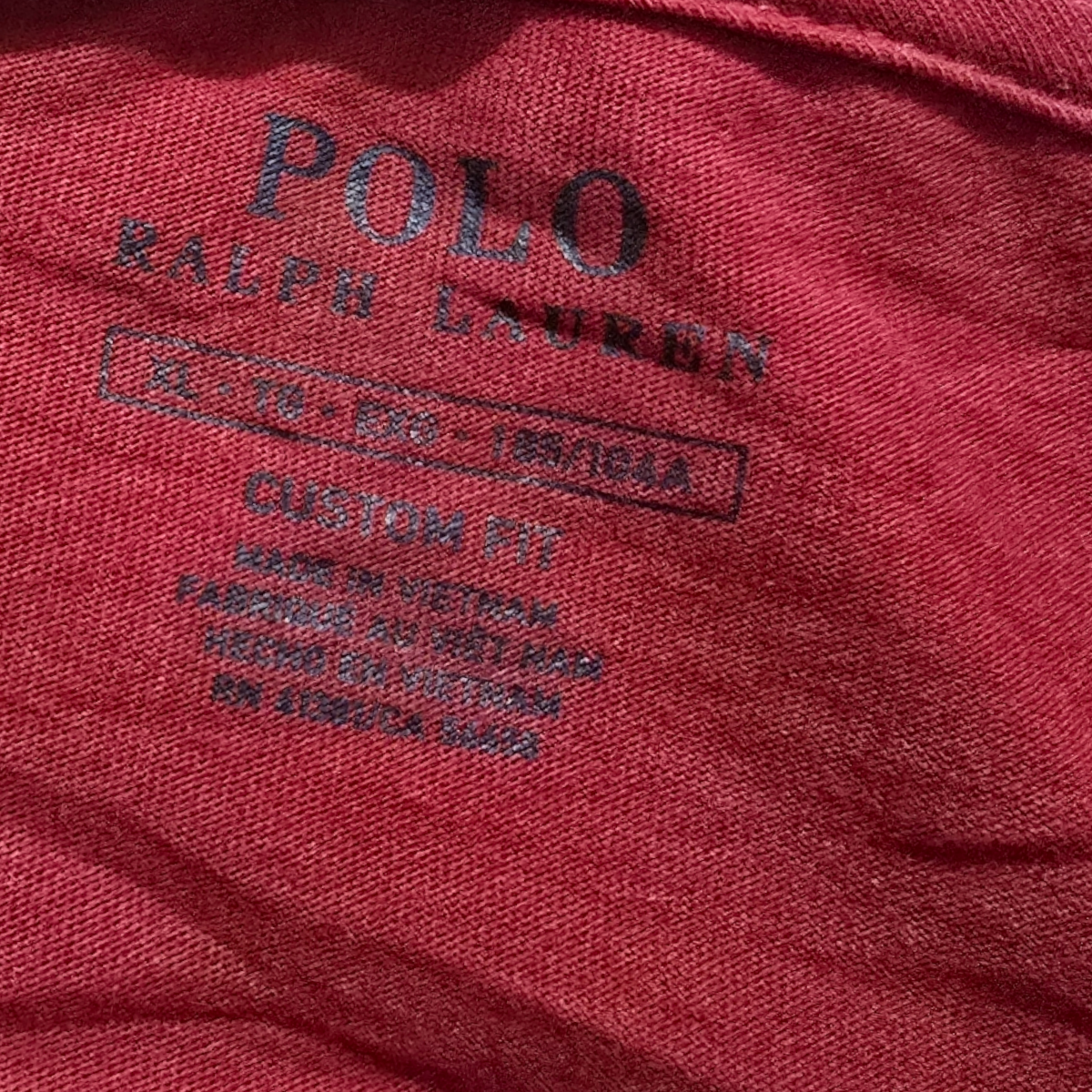 Playera Manga Larga Ralph Lauren Xgrande Xl Custom Fit Rojo