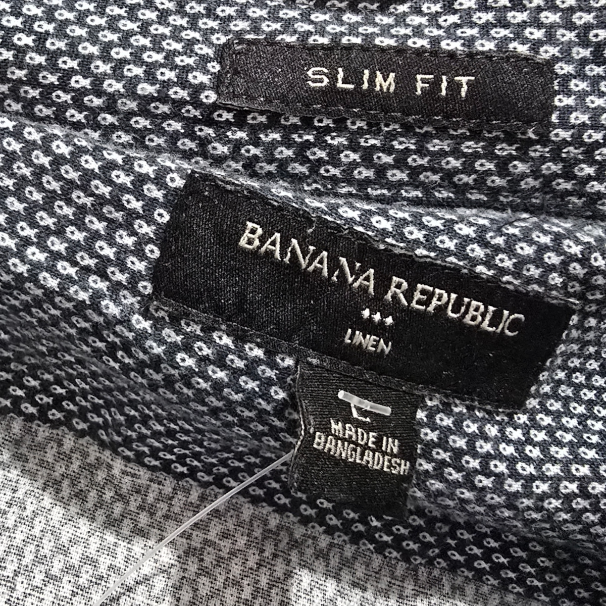 Camisa Banana Republic Grande L Slimfit Azul Lino