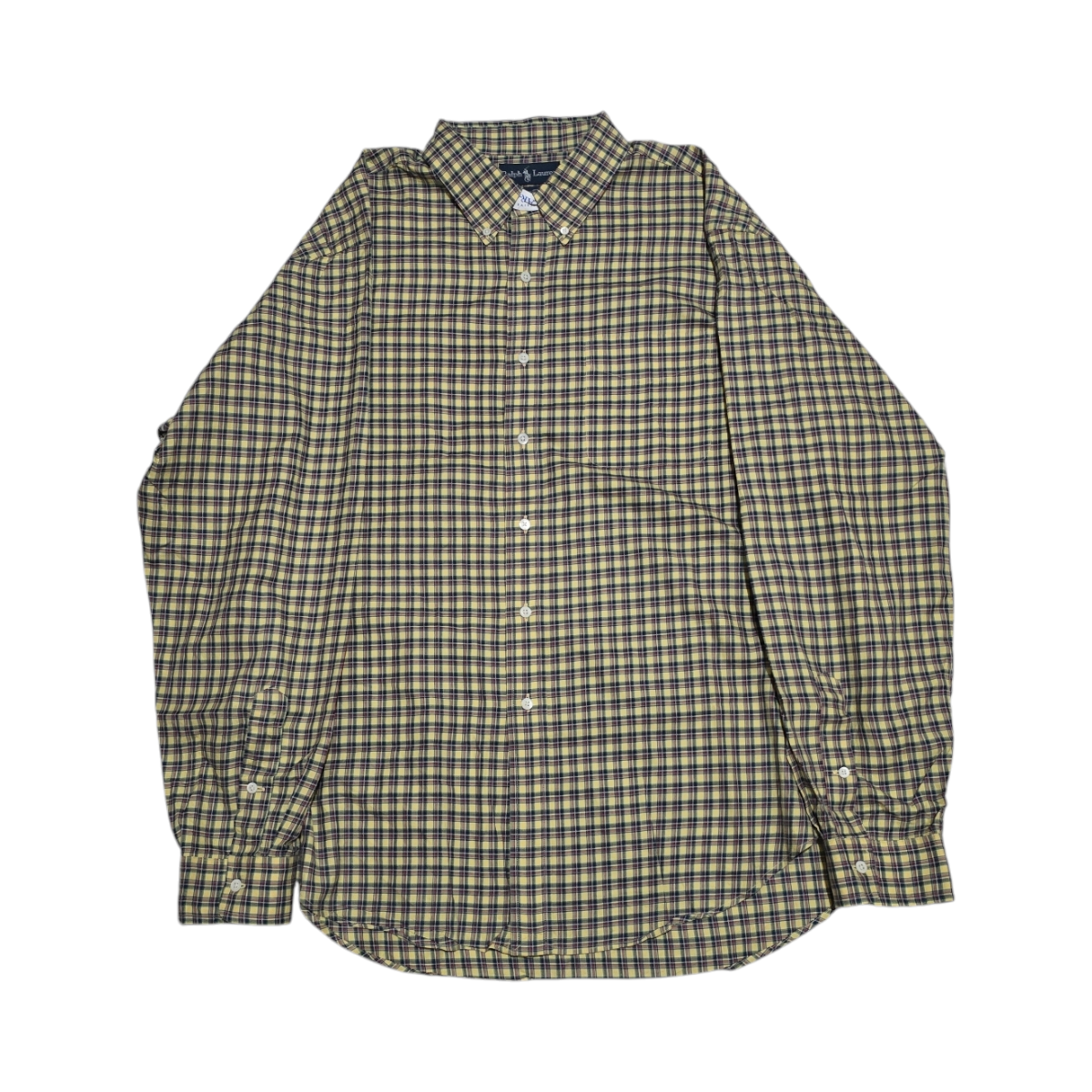 Camisa Ralph Lauren 2xl Classic Fit Cuadro Amarillo Y Azul