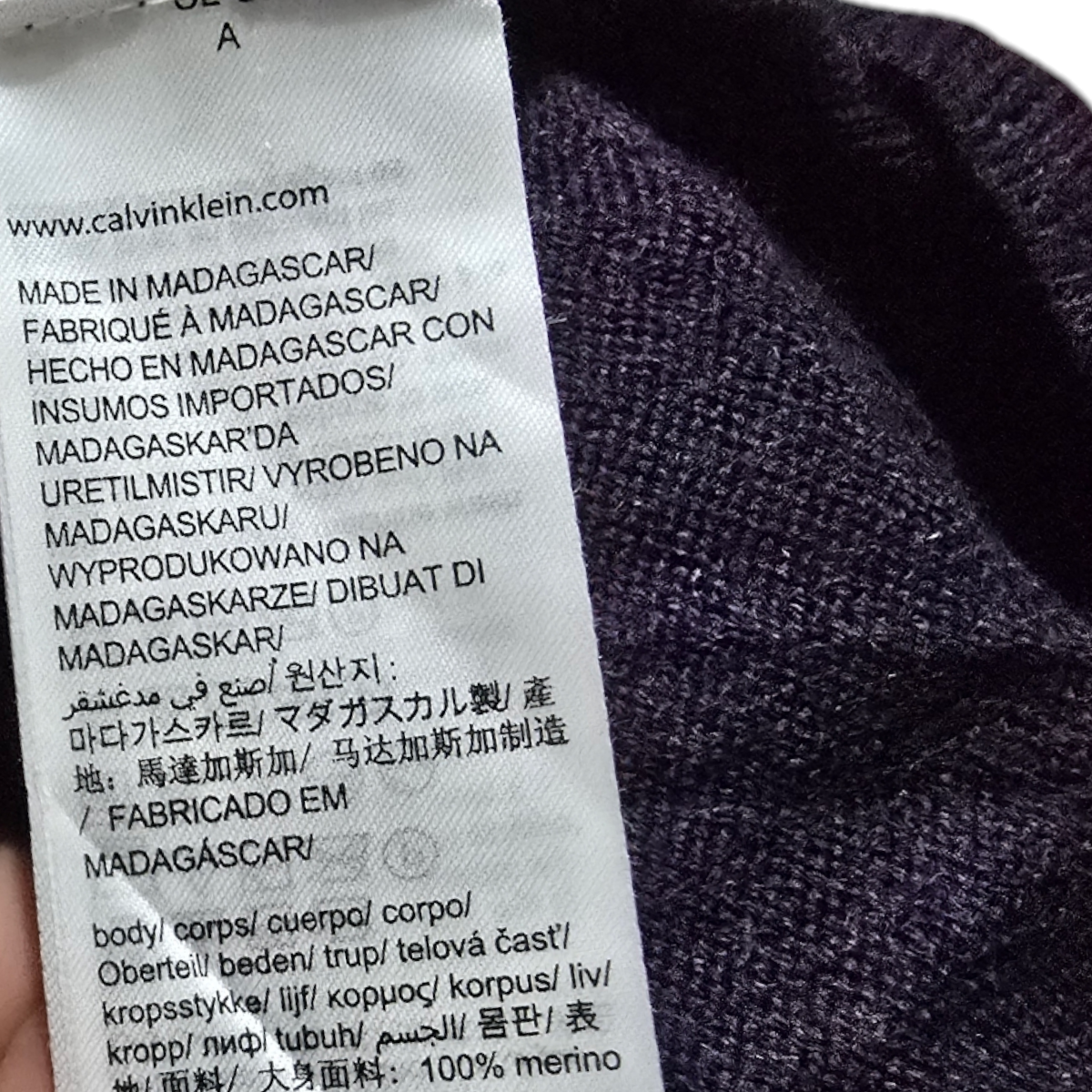 Sueter Calvin Klein Grande L Color Morado