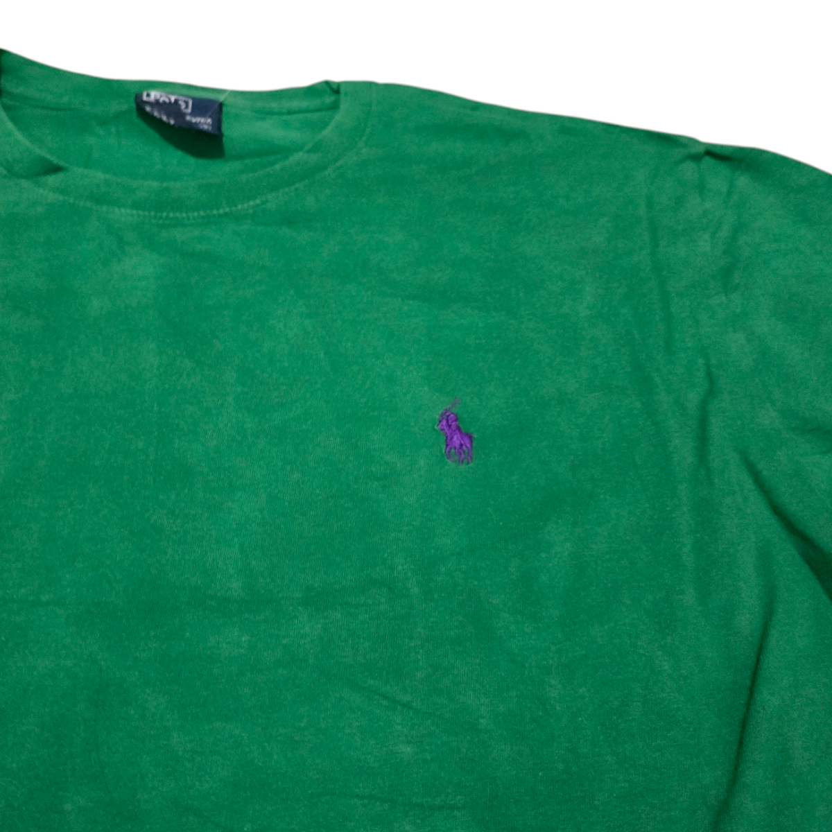 Playera Ralph Lauren Chico S Verde Retro Pony Morado