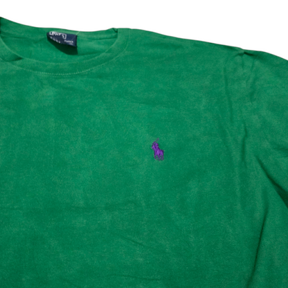 Playera Ralph Lauren Chico S Verde Retro Pony Morado