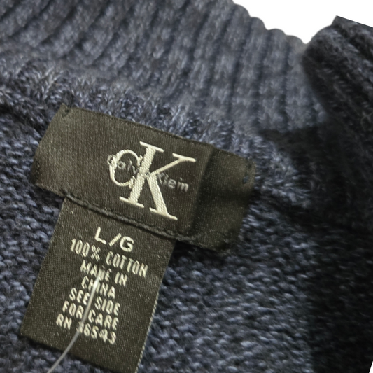 Sueter Cierre Corto Calvin Klein Grande L Gris