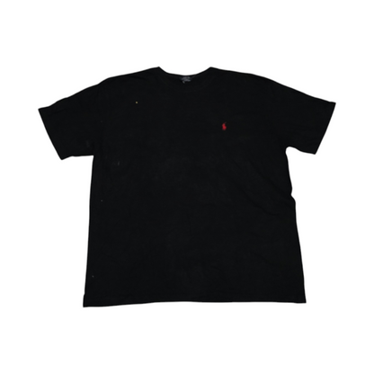 Playera Ralph Lauren Grande L Negro Pony Rojo Retro