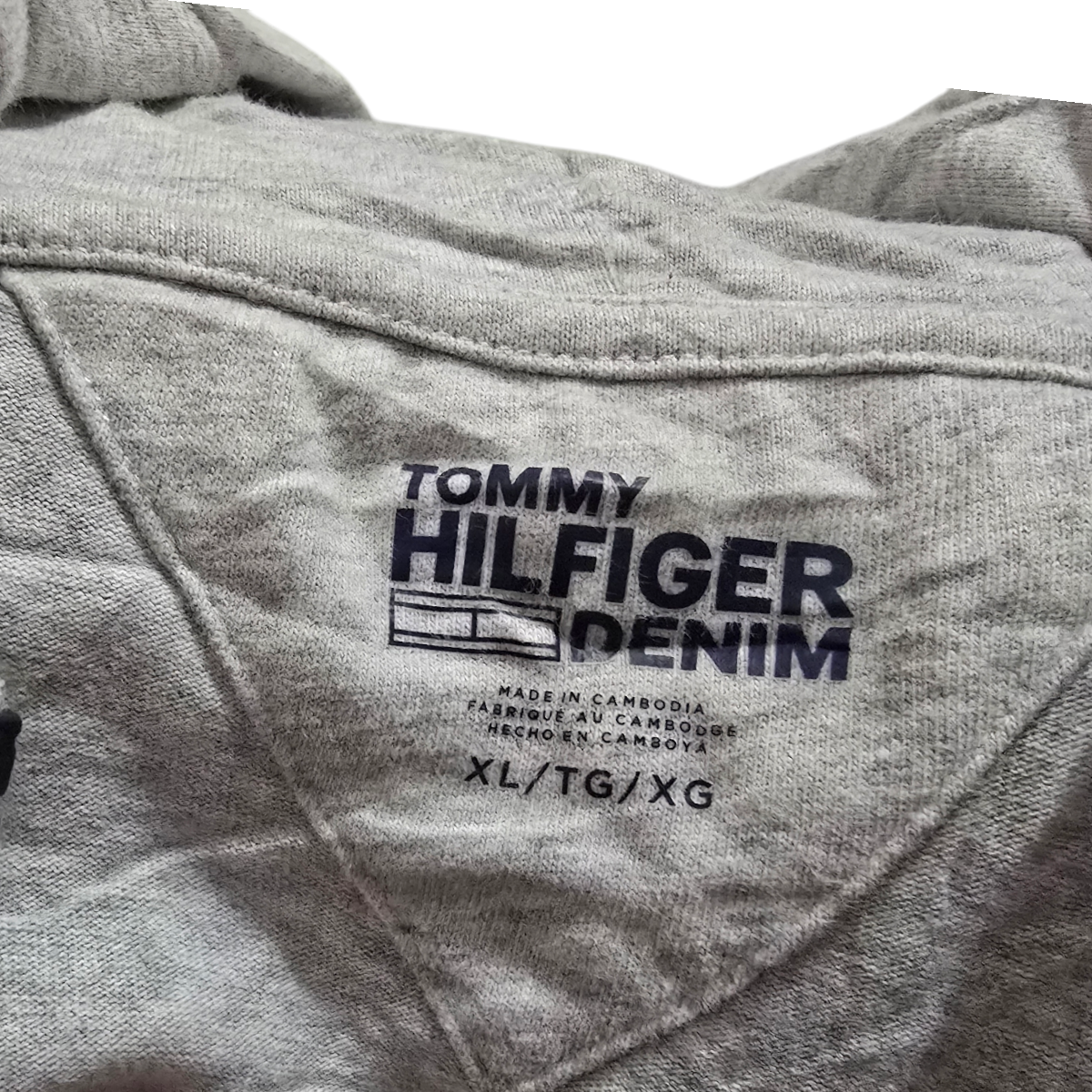 Sudadera Con Capucha Tommy Hilfiger Xgrande Xl Gris